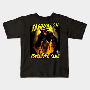 Sasquatch Adventure Club Bigfoot Explorer Action Movie Poster Kids T-Shirt